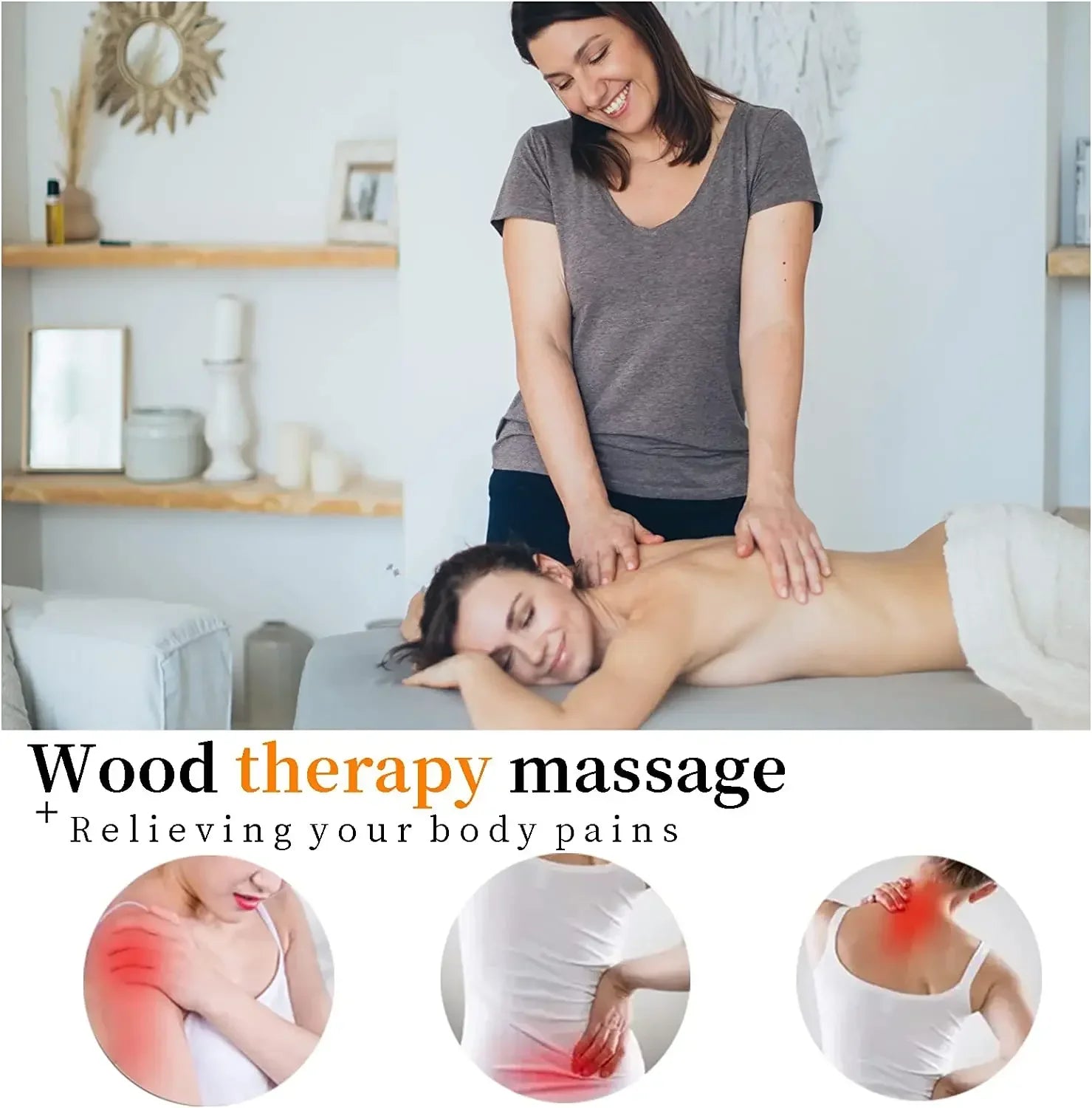 Wooden Lymphatic Drainage Massage Tools for Body Shaping - Smarsty