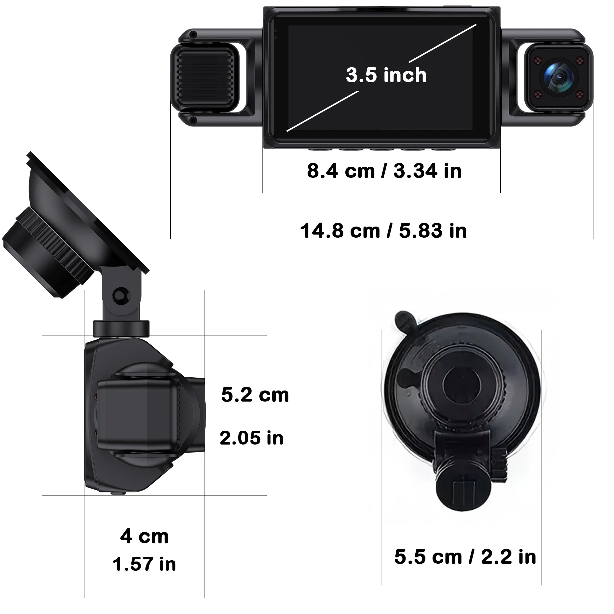 4Channel WiFi Dash Cam Night Vision With Loop Recording - Smarsty