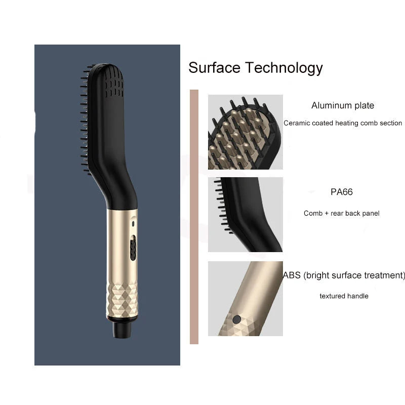 Electric Hot Comb Straightener for Quick Beard Styling - Smarsty