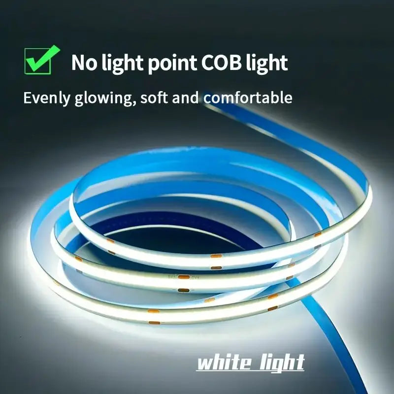 LED COB Light Strip Touch Dimmer Flexible Diode Tape 5V USB Linear Indoor Lighting Lamp Room DIY TV Mirror Backlight Wall Decor - Smarsty