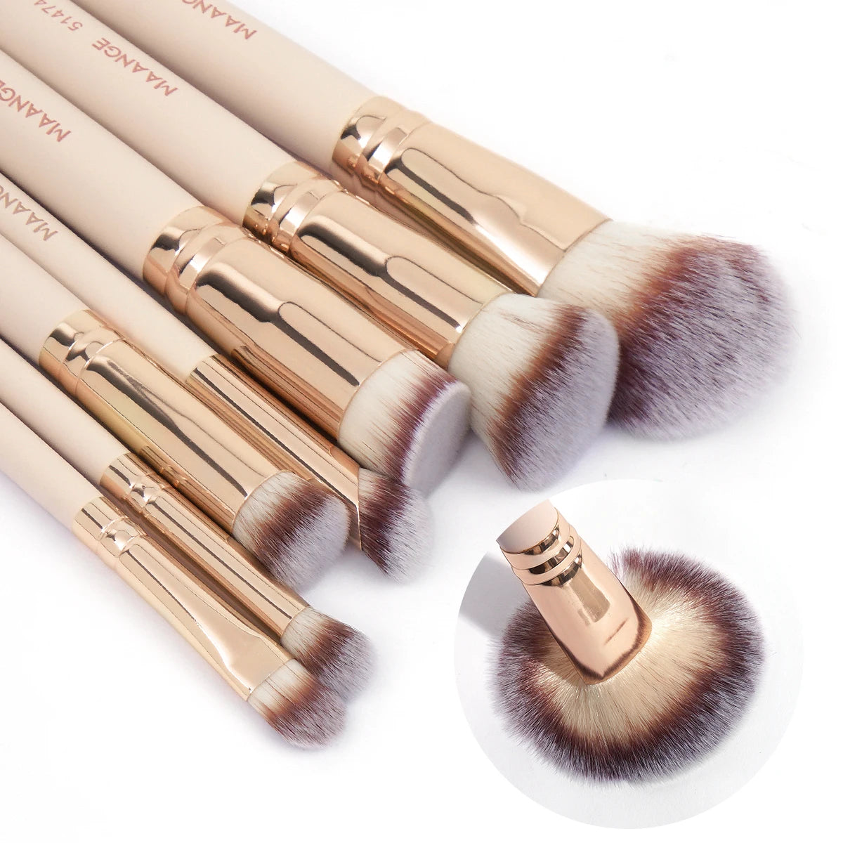 MAANGE 7 Piece Makeup Brush Set for Flawless Application - Smarsty