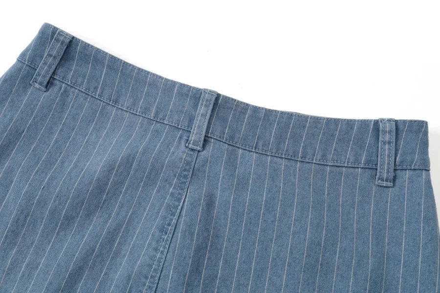 AS 2025 pinstripe denim skirt fashion woman clothes lady wear - Smarsty