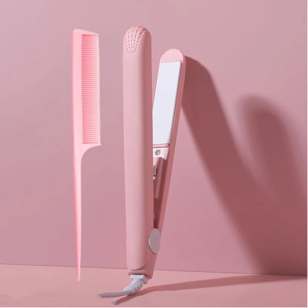 Pink Ceramic Flat Iron for Smooth Hair Finish - Smarsty