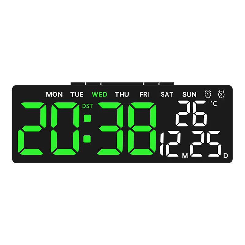 Digital LED Alarm Clock with Adjustable Brightness and Temperature Display - Smarsty