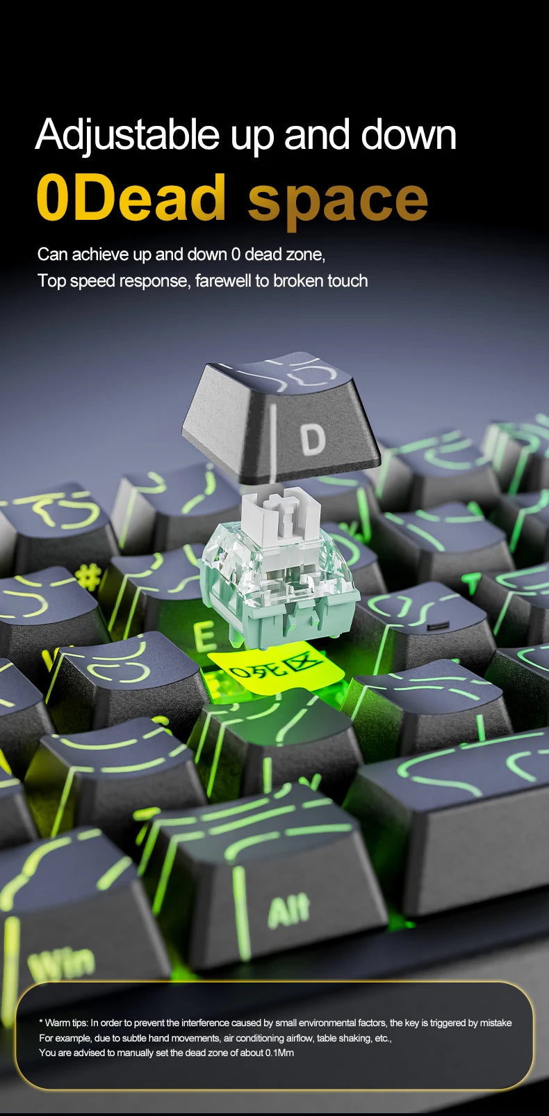 Mechanical Gaming Keyboard With Ultra Fast 0.125ms Response