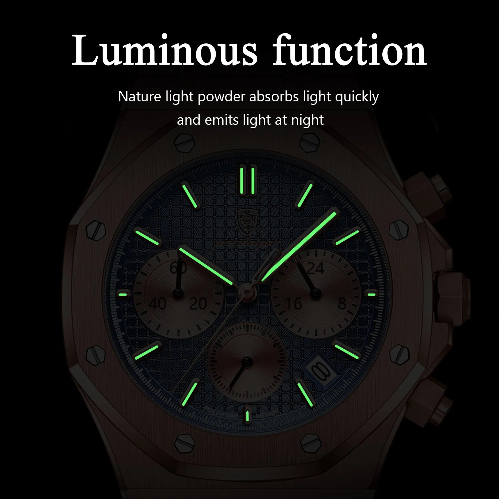 Luxury Men's Chronograph Watch with Waterproof Feature - Smarsty