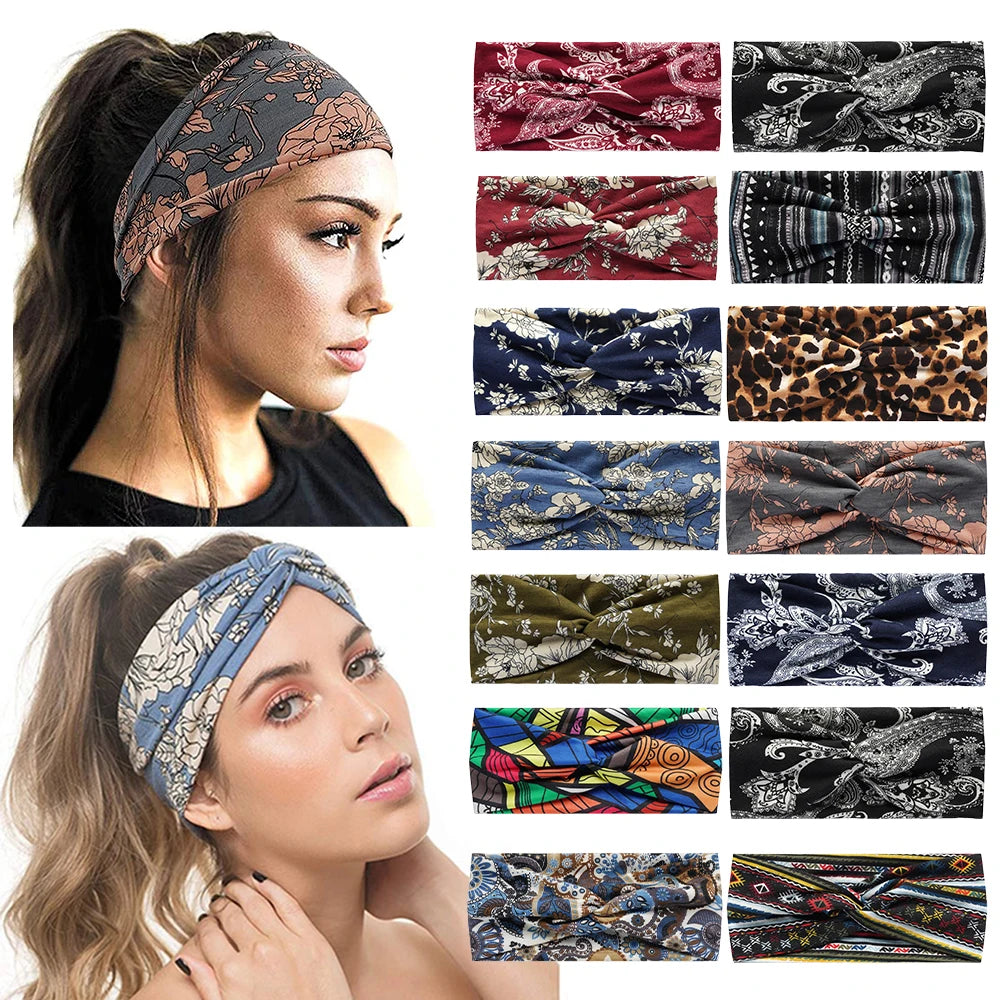 Bohemian Vintage Turban Headband Soft Stretchy Cashmere - Smarsty
