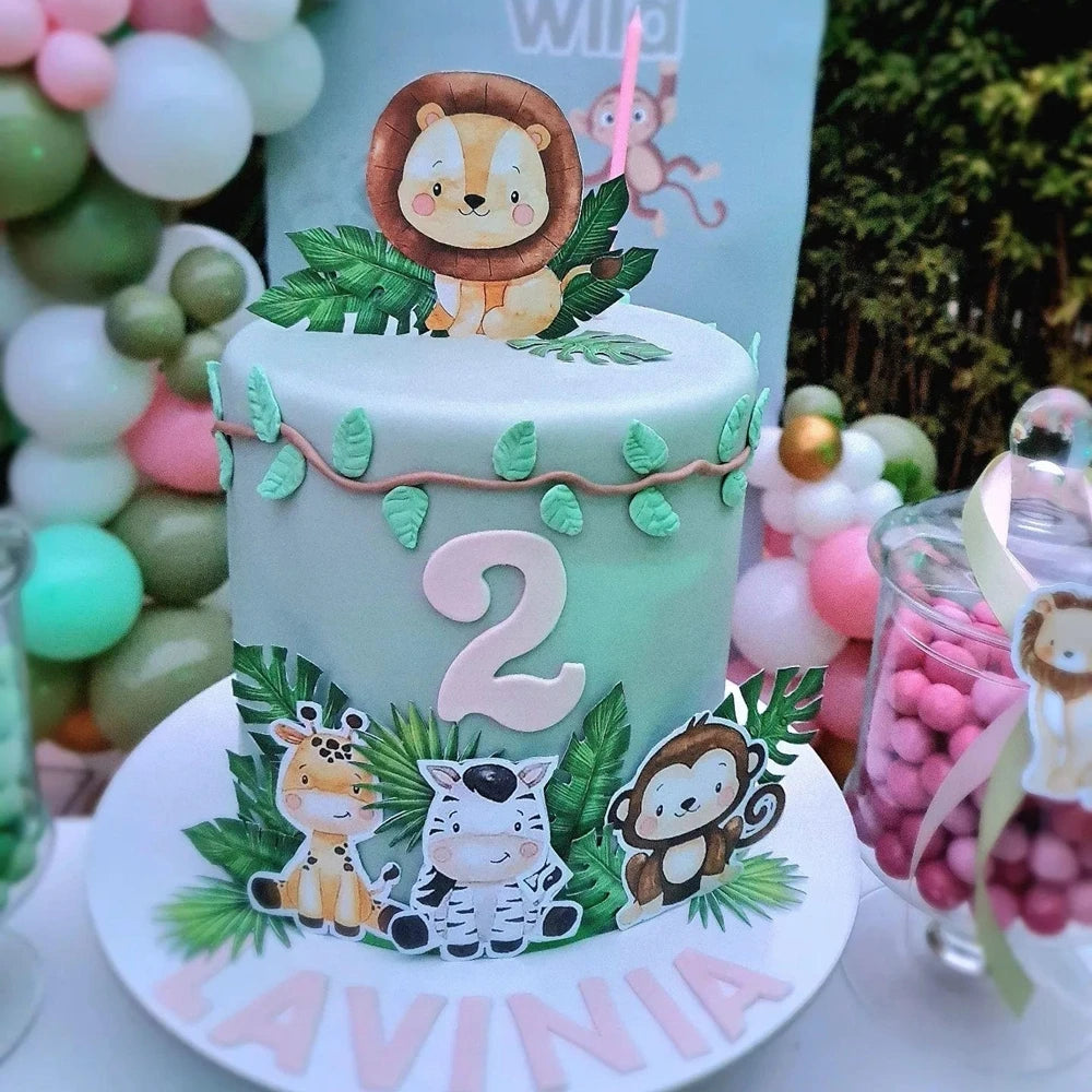 16Pcs Eco-Friendly Wild Animal Paper Straws for Kids Parties - Smarsty