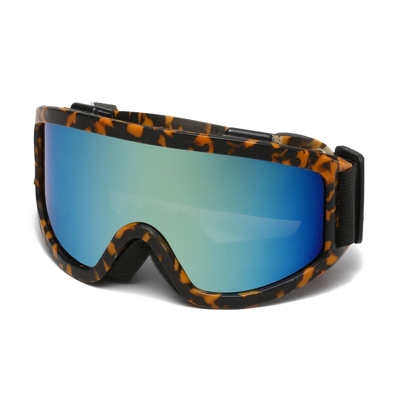 Large Frame Ski Goggles with Colorful Lens Anti-Collision Anti-Glare Lens Outdoor Sport Snow Snowboard for Snowboarding Skiing - Smarsty