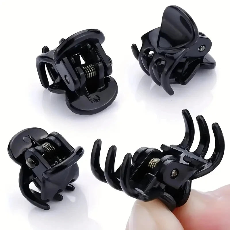 Mini Hair Claw Clips Small Black Transparent Secure - Smarsty