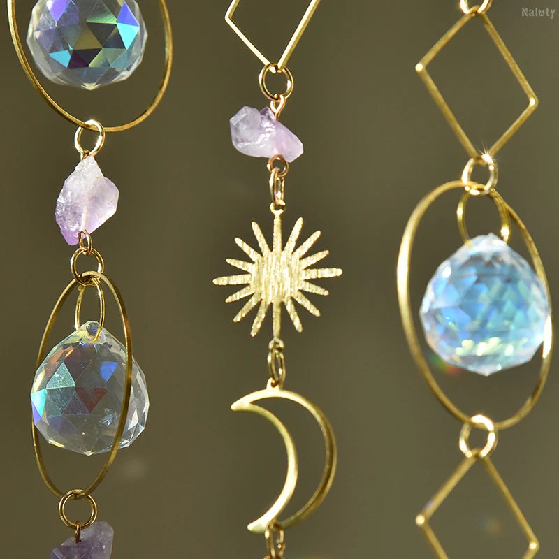 Hanging Crystal Pendant Suncatcher Wind Chimes for Home Decor - Smarsty