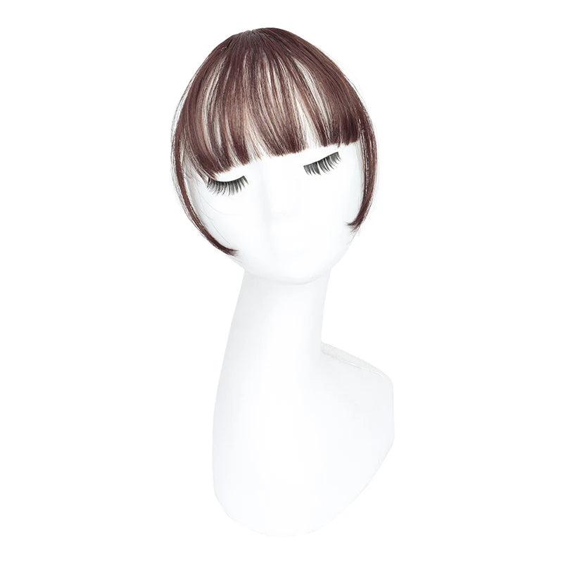 Synthetic Fake Invisible Air Bangs Hair Extension Front Fringes Hairpiece Black Brown Hair Accessories for Women - Smarsty