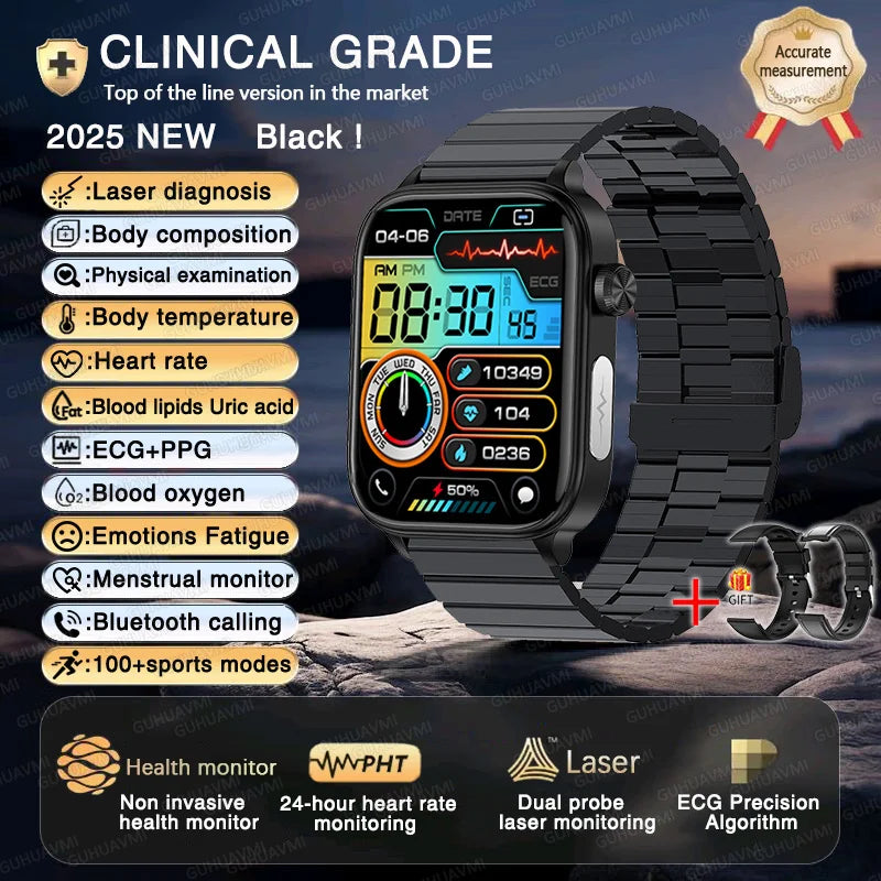 2025 Smart Watch with ECG PPG HRV Health Monitoring - Smarsty
