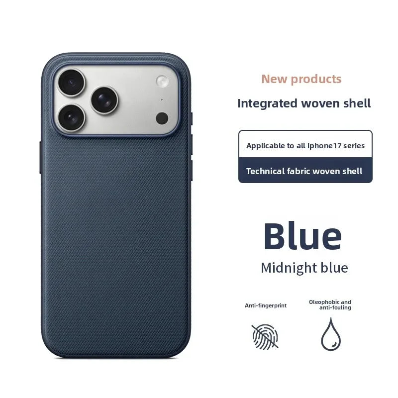 NEW Technology Woven Case For IPhone 17 16 15 14 13 Pro Max Phone Original Official For Magsafe Magnetic Protector Cover Fundas