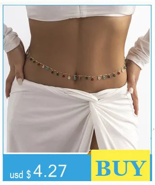 PuRui Sexy Crystal Glass Belly Chain for Women - Smarsty