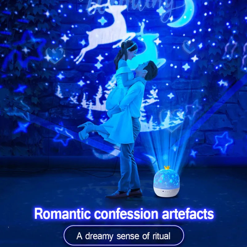 Crown Star Light Projection Night Lamp for Kids - Smarsty