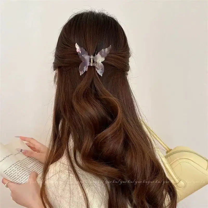 Three Dimensional Butterfly Acetate Hair Clip Lightweight - Smarsty