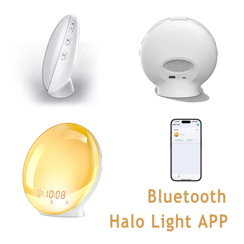 Wake Up Light Alarm Clock with Sunrise Simulation - Smarsty