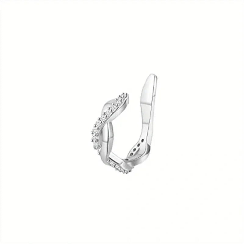 Cute Metal Leaf Earcuff Clip Earrings Comfy No Piercing - Smarsty