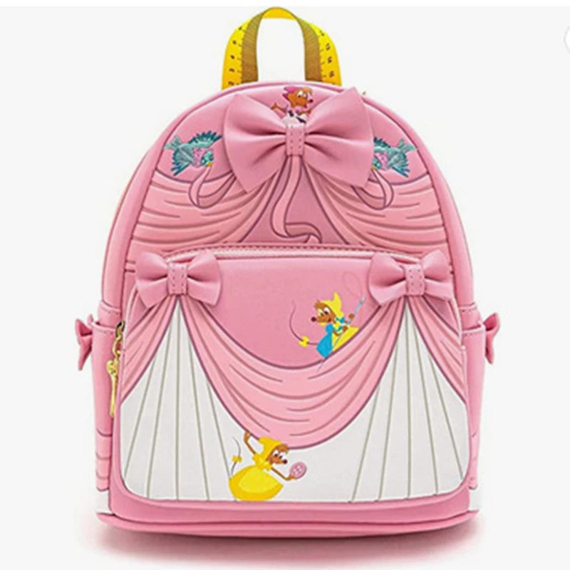 Beauty and the Beast Cartoon Backpack PU Leather Bag - Smarsty