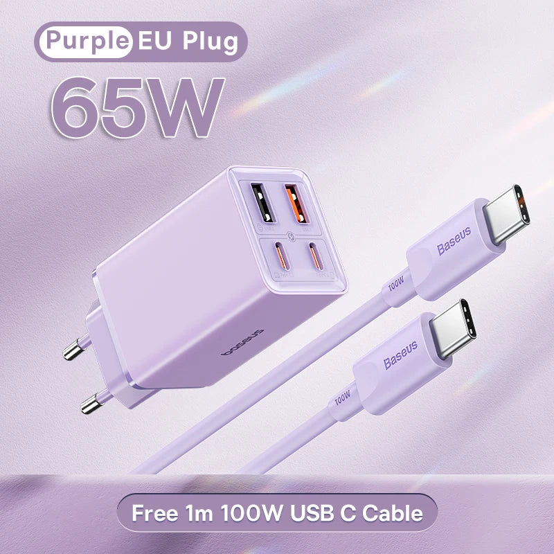 65W GaN USB C Charger With PD QC TravelReadyUltraCompact - Smarsty