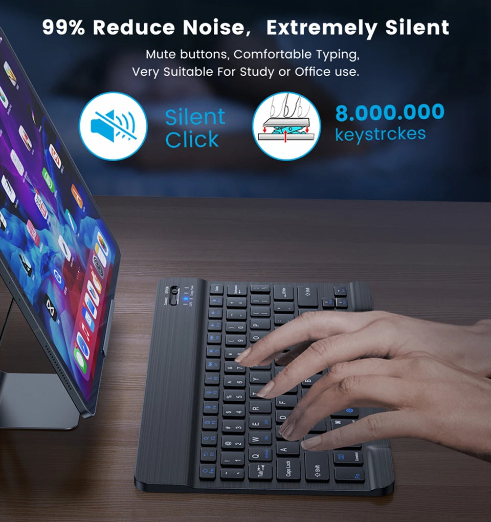 Bluetooth Mini Keyboard for MacBook iPad Rechargeable