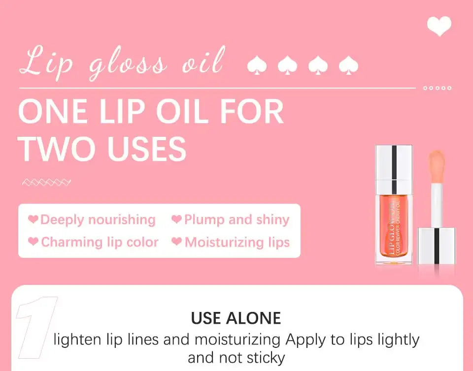 Crystal Jelly Lip Glow Oil 6ml Moisturizing Plumping Lip Gloss Makeup Sexy Plump Lip Glow Oil Tinted Lips Plumper Care Cosmetics
