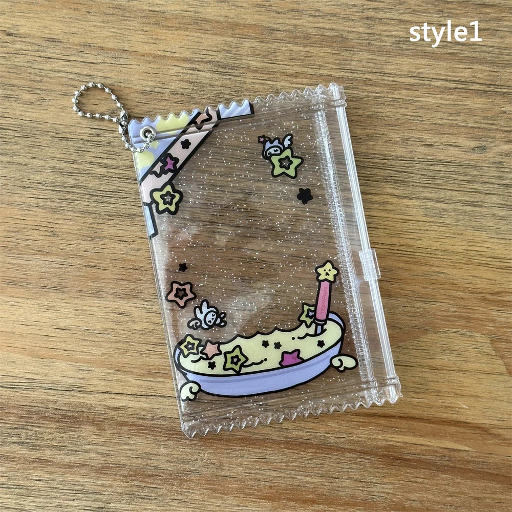 INS Transparent Candy Bag Badge Holder Korean Photocard Holder Display Bag Pendant Idol Photo Card Protective Cover Card Holder