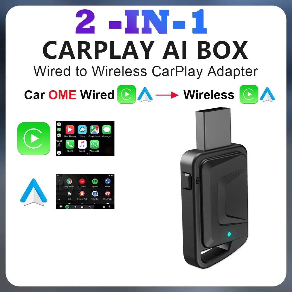Wireless CarPlay Android Auto Adapter For OEM Car Stereo - Smarsty