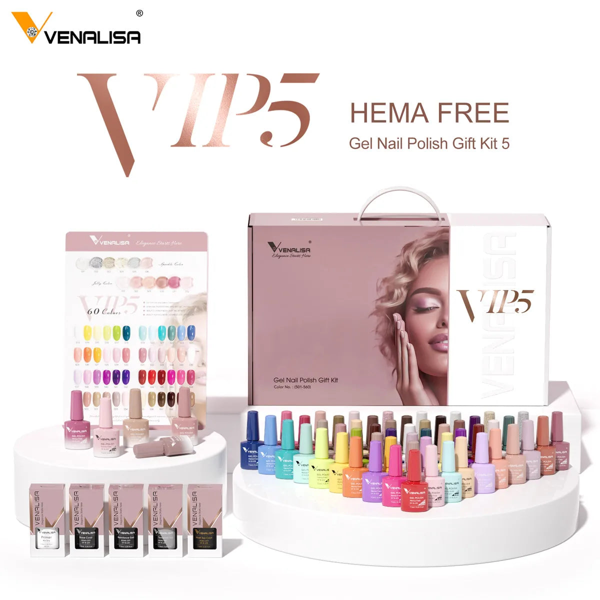Venalisa HEMA Free Jelly Pink Nail Gel Kit - Smarsty