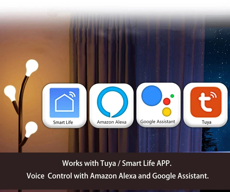 Tuya Smart E27 LED Bulb with RGB Colors and Remote Control - Smarsty