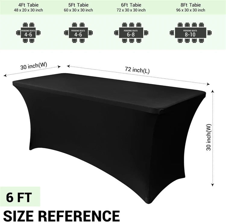 Stretch Spandex Table Cover for Rectangular Tables - Smarsty