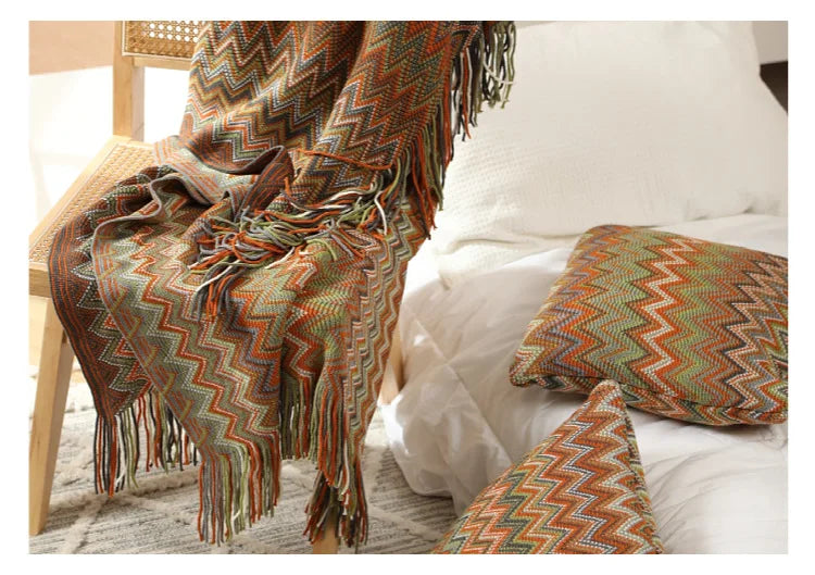 Boho Aztec Throw Blanket for Stylish Home Decor - Smarsty
