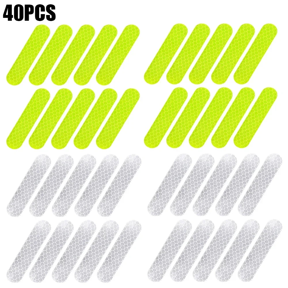 80-10PCS Helmet Safety Warning Reflective Stickers Strip Waterproof High Visibility Reflector Tape For Night Riding Walking Car by Smarsty