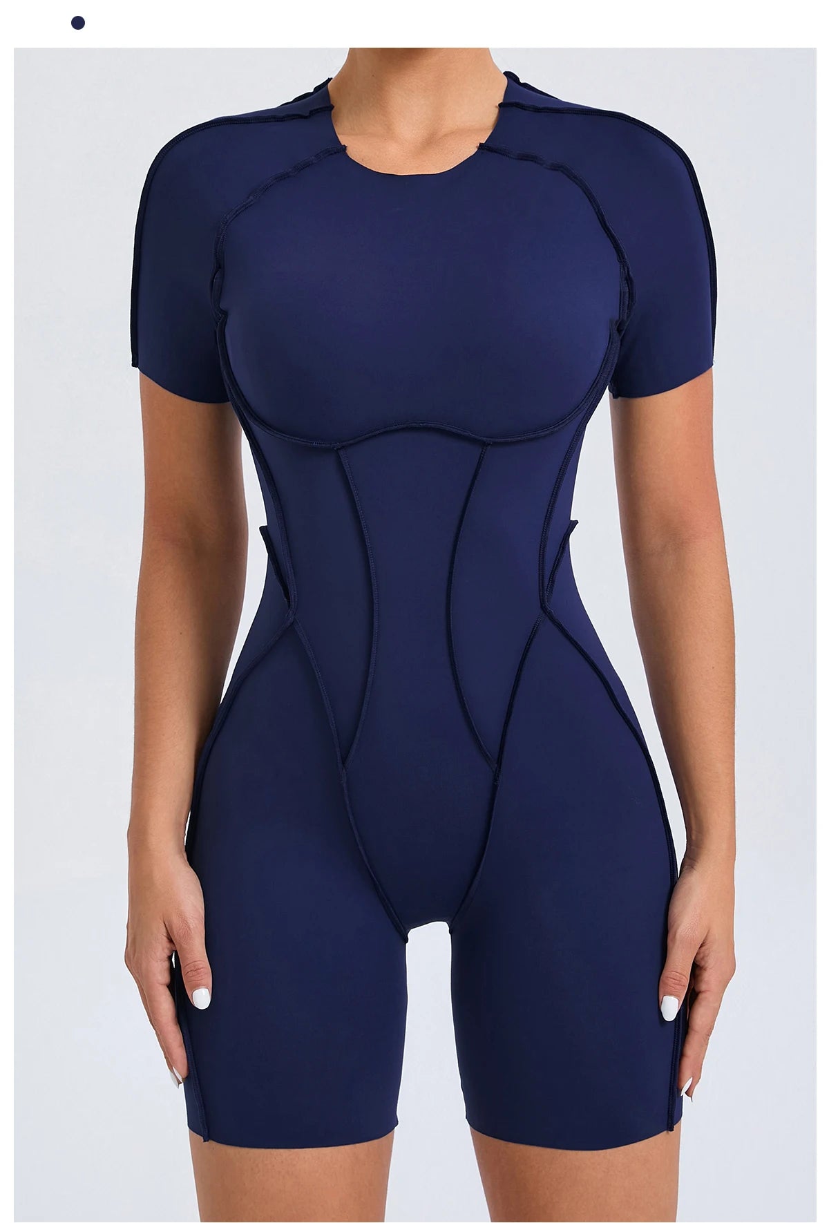 Short Jumpsuit Gym Clothes For Women Sportswear Fitness Overalls Backless Scrunch Booty Yoga Suit Sports Set Outfit - Smarsty
