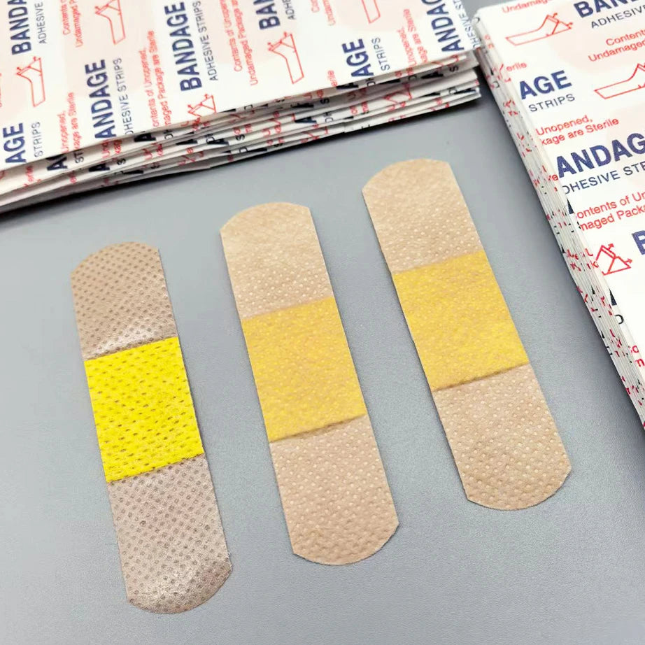 50/100Pcs Waterproof Breathable Cushion Adhesive Plaster Wound Hemostasis Sticker Band First Aid Medical Gauze Bandage band,aids - Smarsty