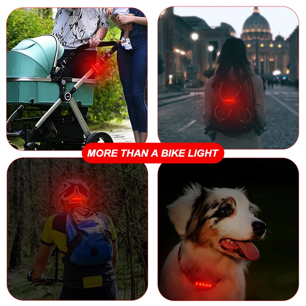Rear Bike Tail Light USB Rechargeable Ultra Bright Taillights Fit On Bicycle Easy to Install for Cycling Safety Bicycle Light - Smarsty