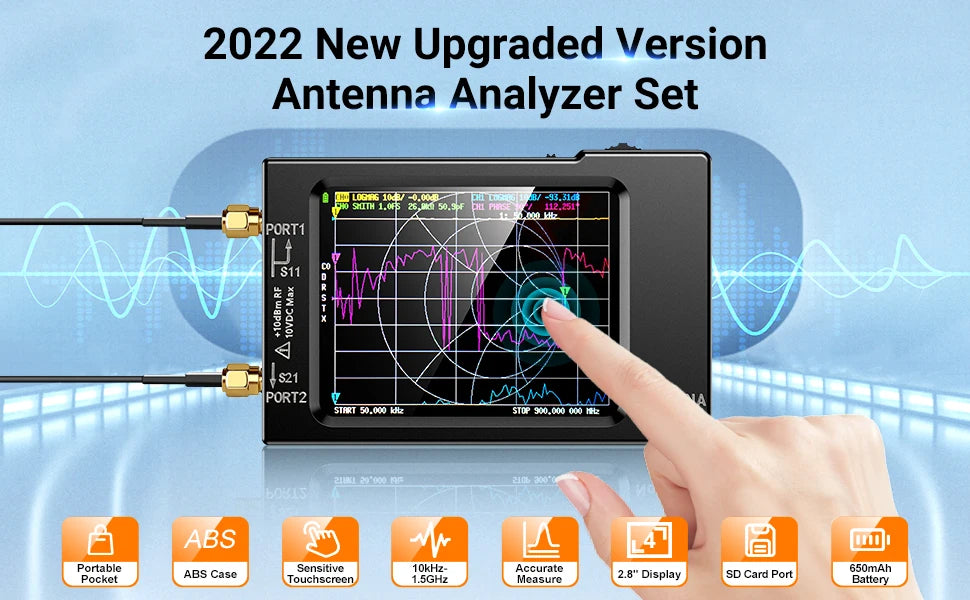 NanoVNA-H Vector Network Analyzer with Spectrum Tuning - Smarsty