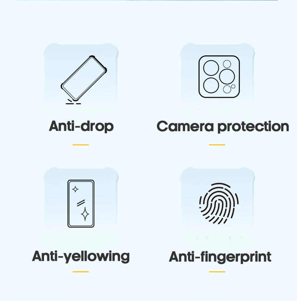 Shockproof Clear iPhone Case With Lens Protection Lens Shield - Smarsty