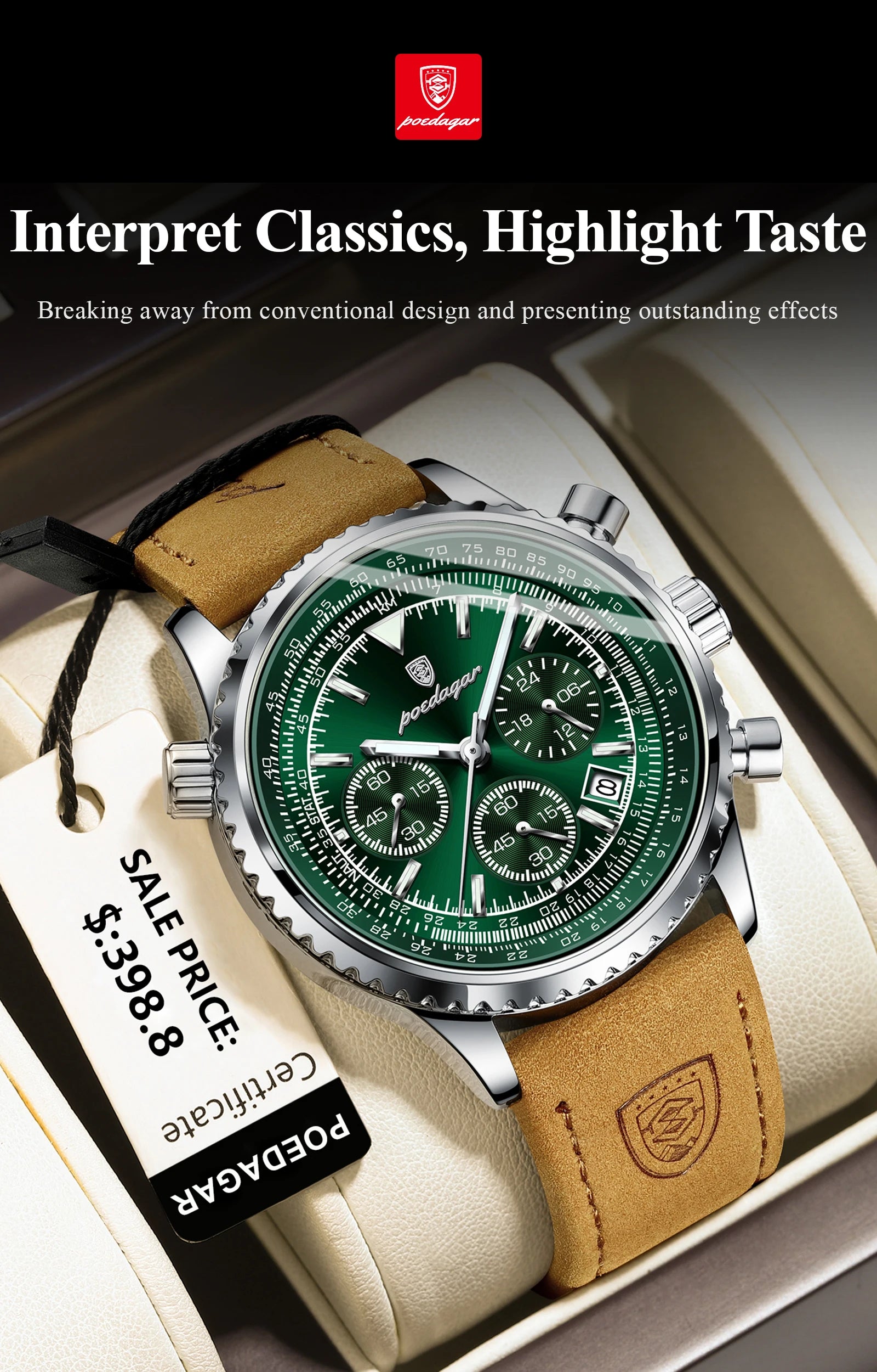 Luxury Waterproof Quartz Chronograph Watch for Men - Smarsty