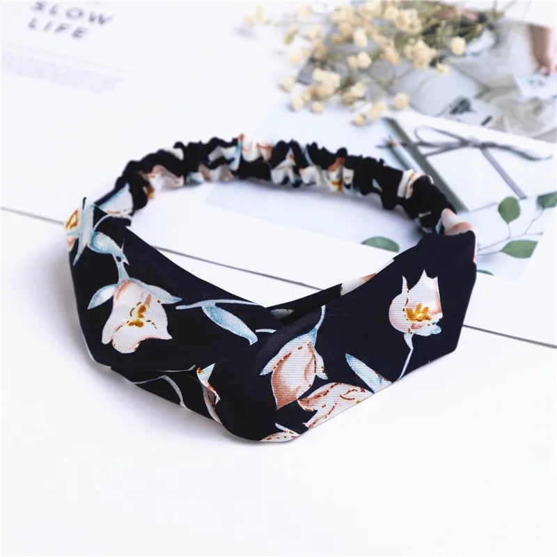 Bohemian Print Headbands For Women Vintage Turban Comfort - Smarsty