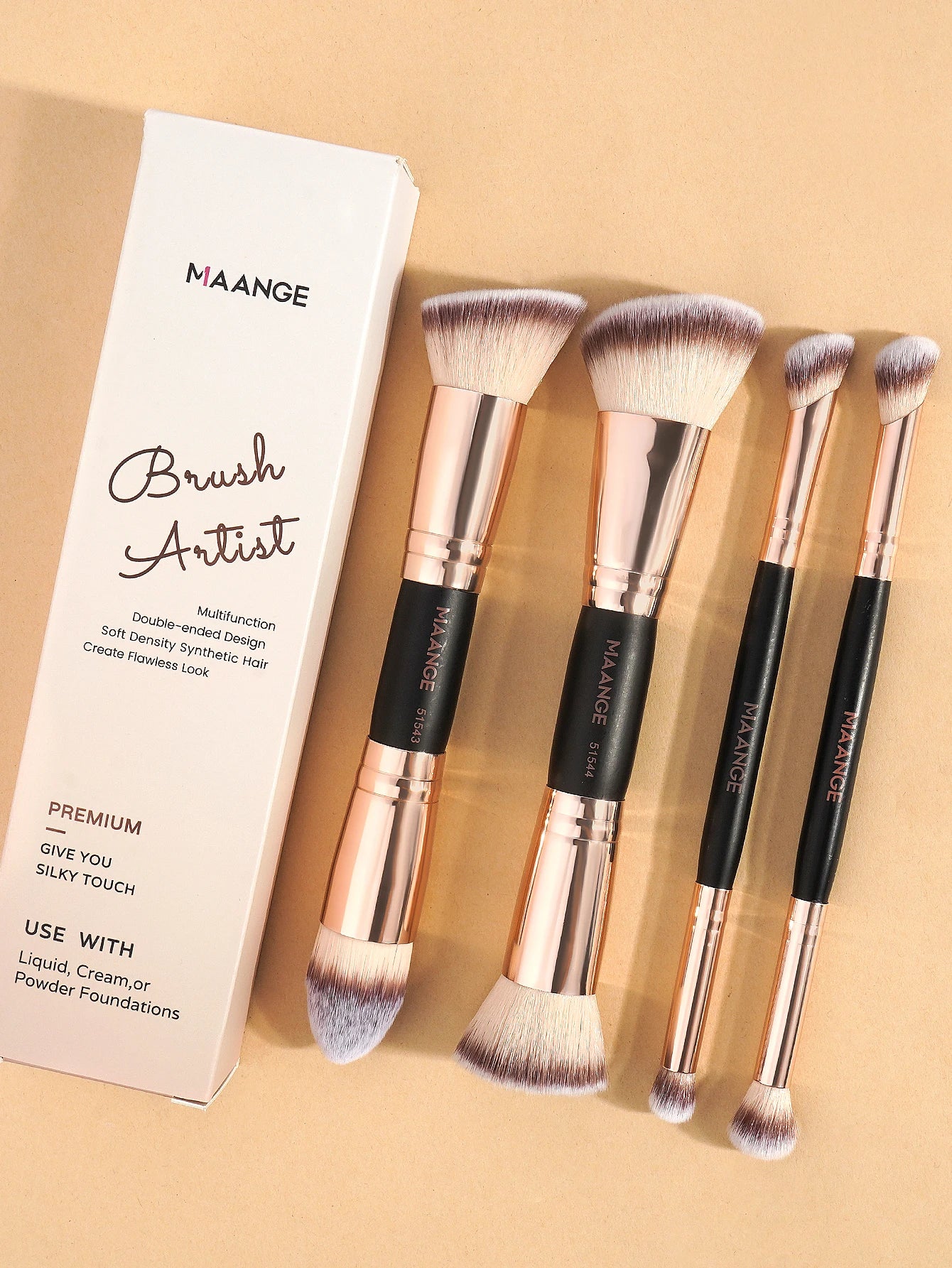 MAANGE 4 Piece Makeup Brush Set for Beginners - Smarsty