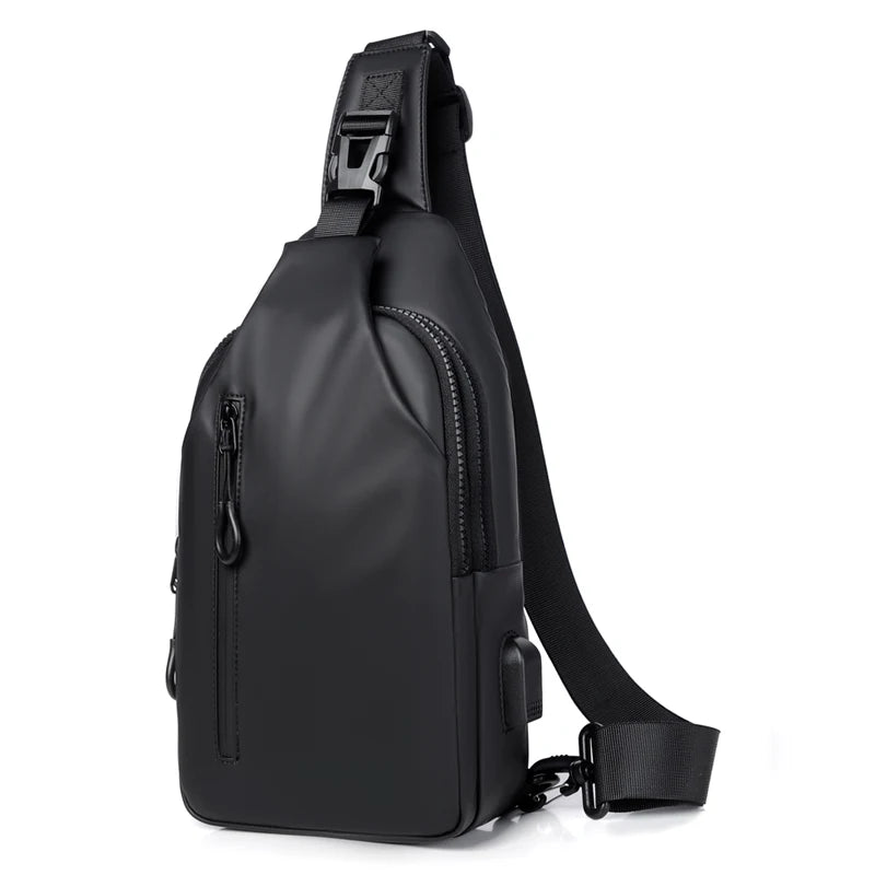 Mens USB Port Chest Bag For Daily Commute And Traveling - Smarsty
