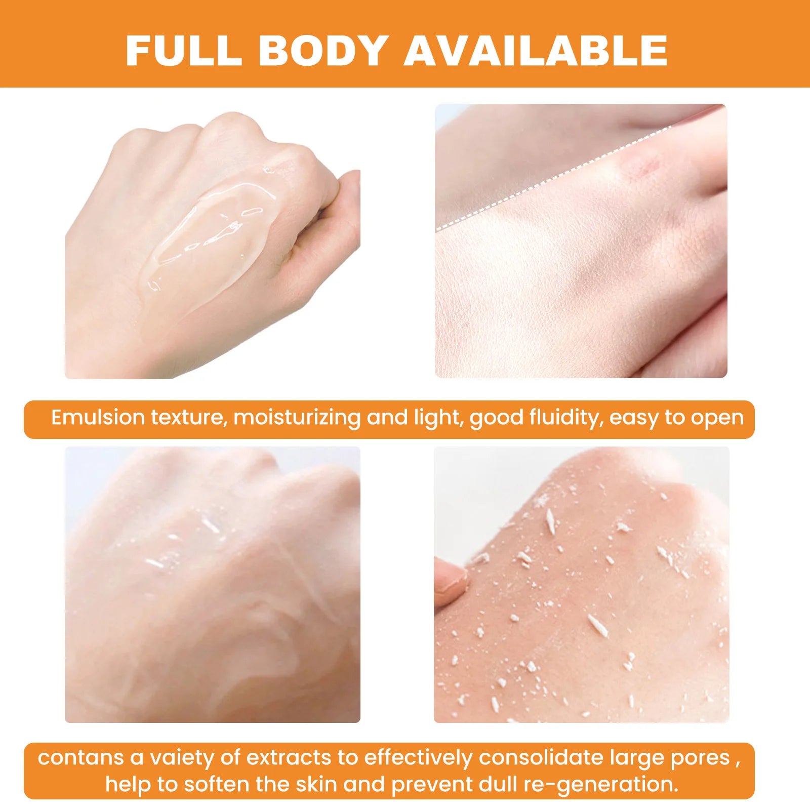 Orange Exfoliating Gel Dead Spot Remover Brighten Peeling 50g Gentle Repair Scrub Whiten Hydrating Moisturizer Korean Skin Care - Smarsty