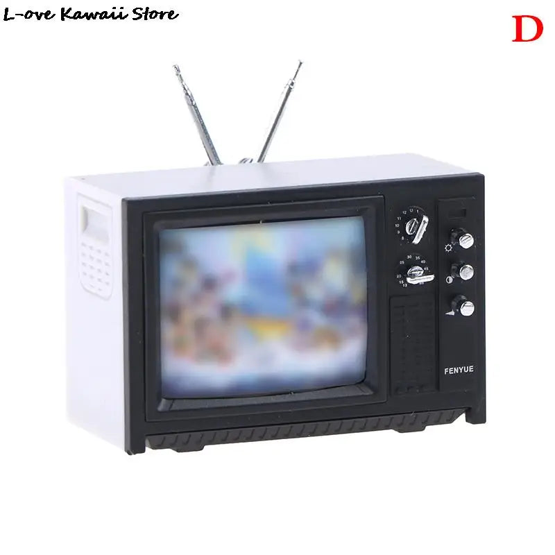 Miniature Dollhouse Furniture Set For Dolls House Mini Toy Kit Accessories TV Kitchen Home Fridge Kids Pretend Play Diy Figurine by Smarsty