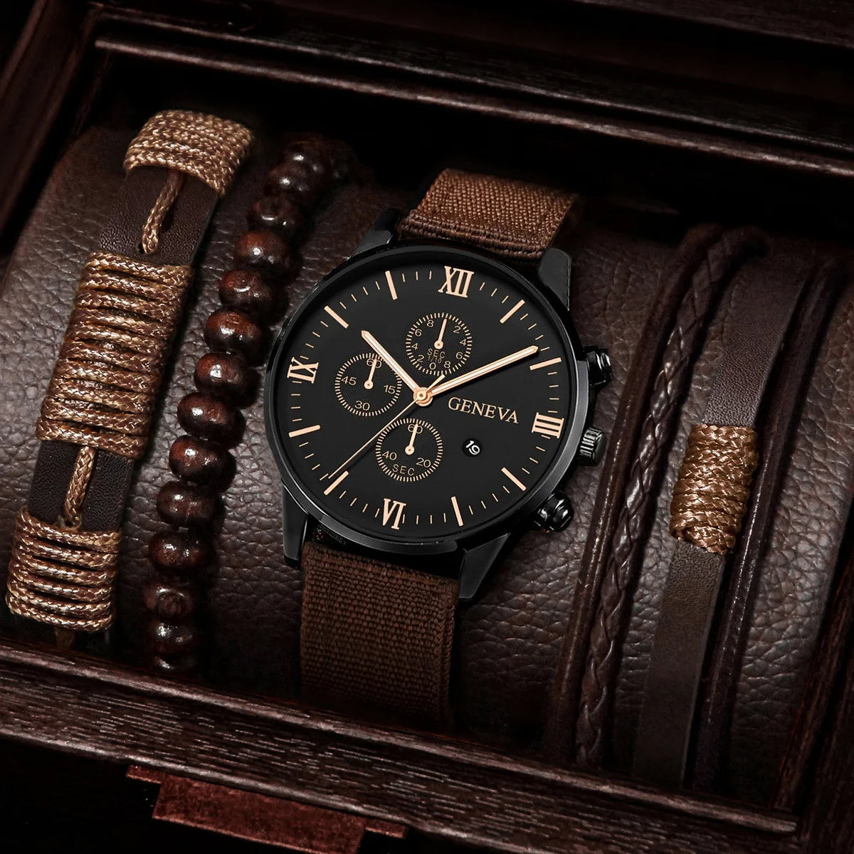 Men's Fashion Quartz Watches Set with Nylon Bands - Smarsty