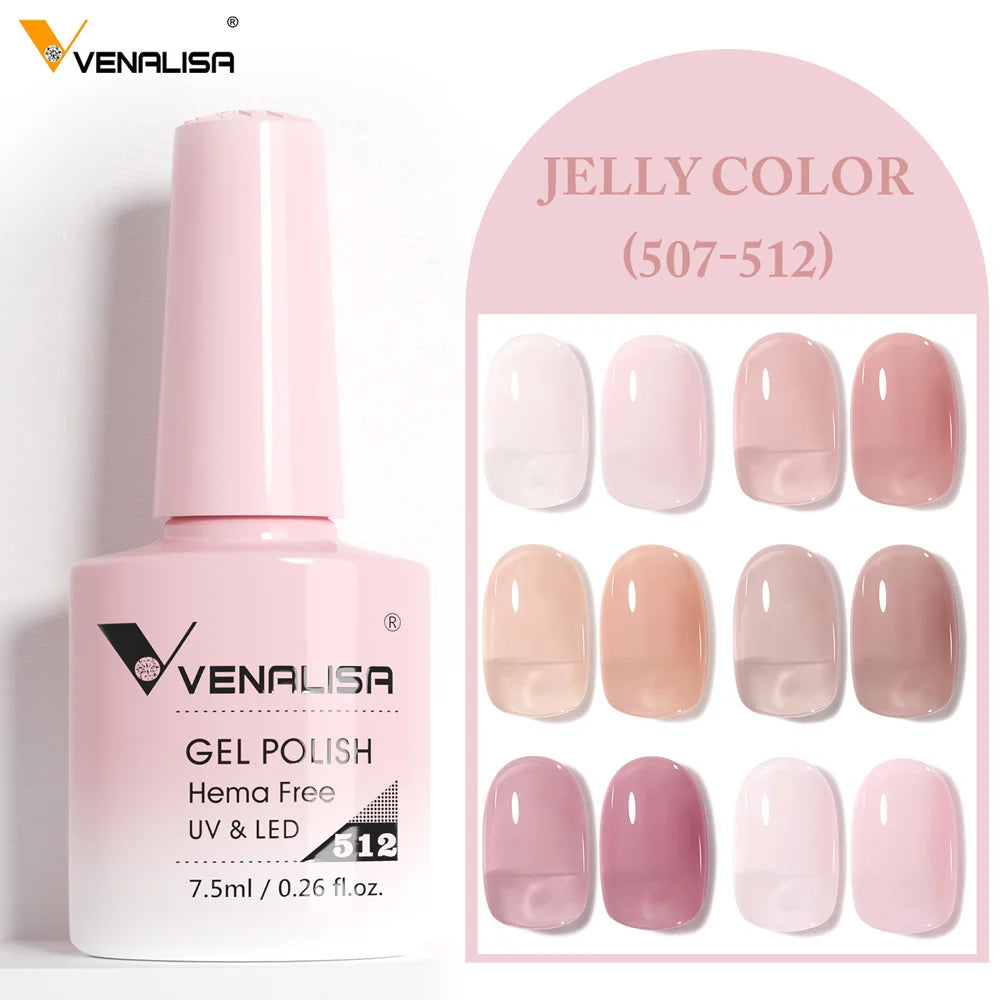 Venalisa HEMA Free Jelly Pink Nail Gel Kit - Smarsty