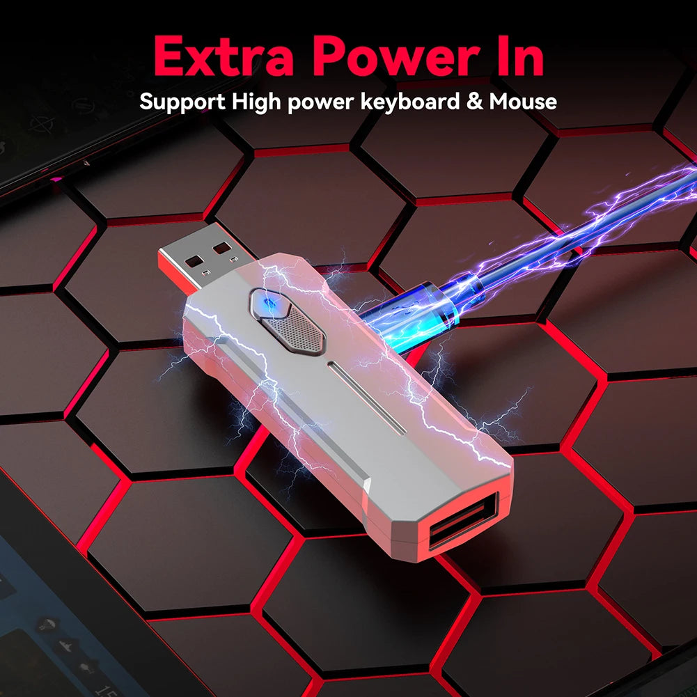 5 in 1 Mobile Game Converter Keyboard Mouse Gaming Set for PUBG Wired RGB Backlit Keyboard with Wrist Rest for Gamer Accessories