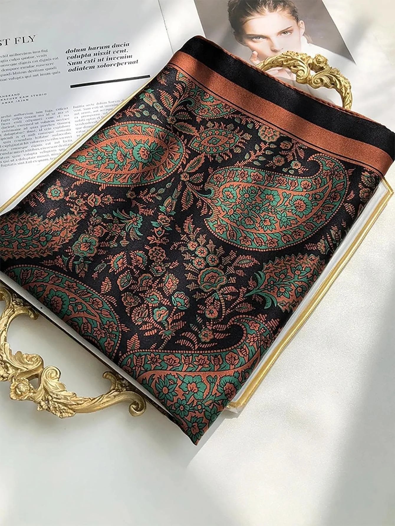 Luxury Silk Scarf Women Satin Shawl Sun Protection Wrap - Smarsty