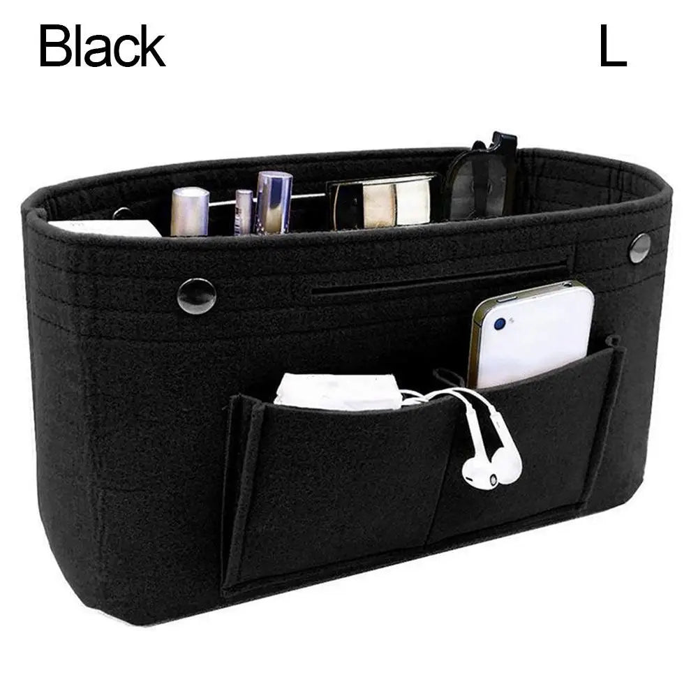 Women's Organizer Handbag Felt Travel Bag Insert Liner Purse Organiser Pouch